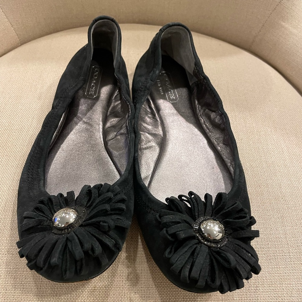Coach Vintage Black Flats size 7